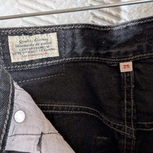 Levi’s High Rise Studded Black Jean Skirt size 25 Western Grunge Streetwear - Picture 8 of 11